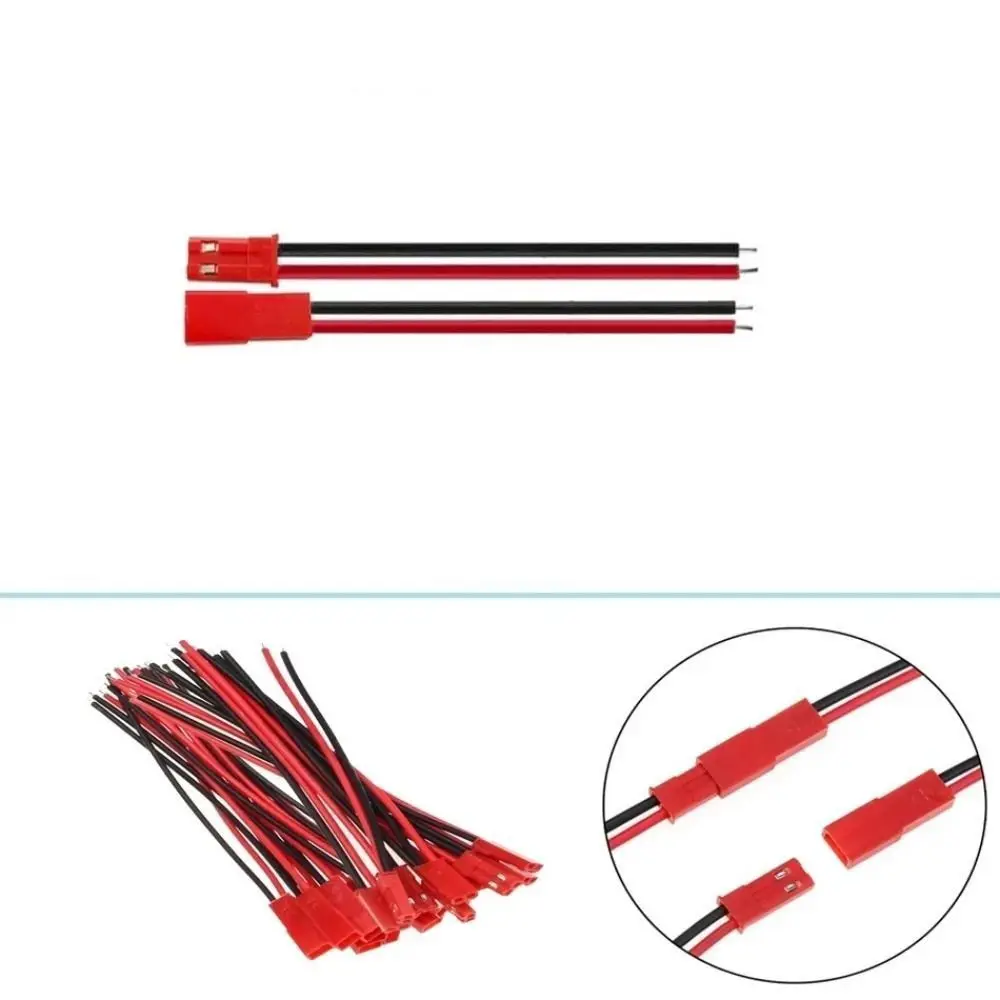 100Pairs DIY 2Pin JST Plug Connector Stable Electrical Connection Safe Terminal Connecting Wire Durable Compact Design