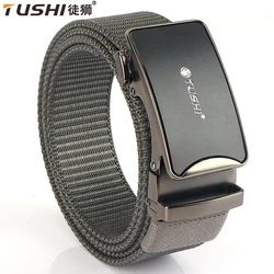 TUSHI New Tactical Belt fibbia in metallo cintura con fibbia automatica in lega a sgancio rapido cintura da allenamento per utensili Casual cintura per pantaloni da uomo