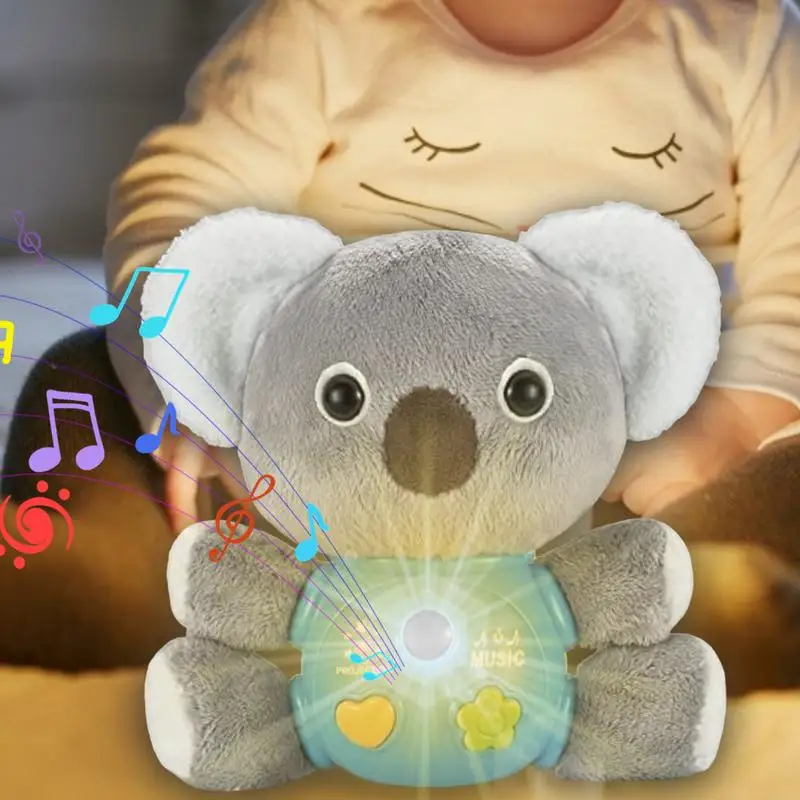 Koala Respirazione Peluche Lenitivo Figura Giocattoli Con Musica Morbido Per La Pelle Del Sonno Amico Dormire Peluche Per I Bambini