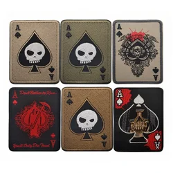 Joker Punk Skull Patch sui vestiti Poker Iron On Patch per abbigliamento Stripe Applique badge per vestiti ricamo Patch