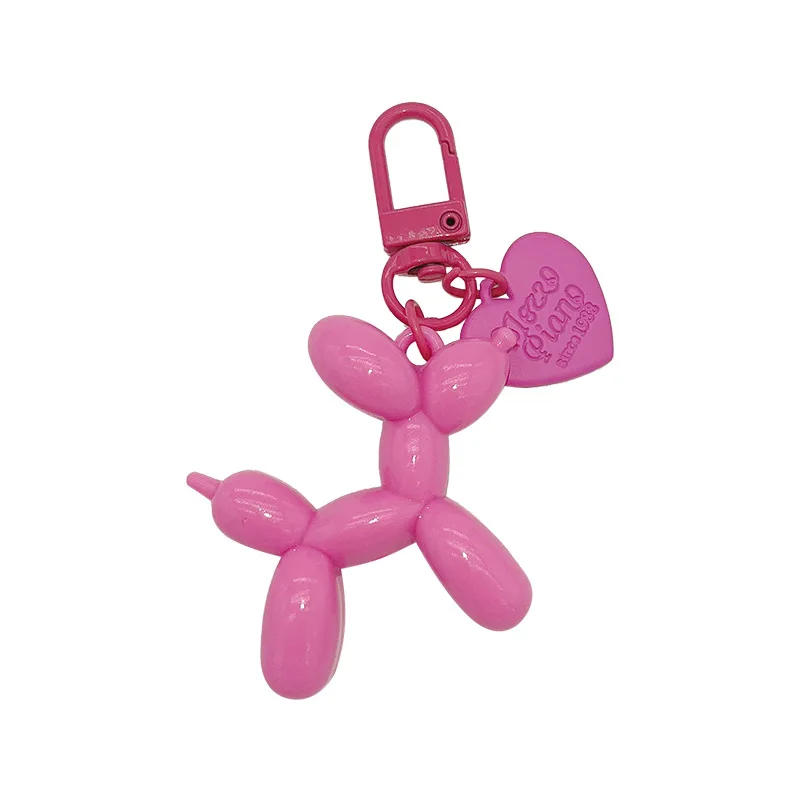 5 Colors Fashion Keychain Punk Jelly Balloon Dog Keychains for Women Bag Pendant Jewelry Trinket Girl\'s Car Key Ring Key Chain