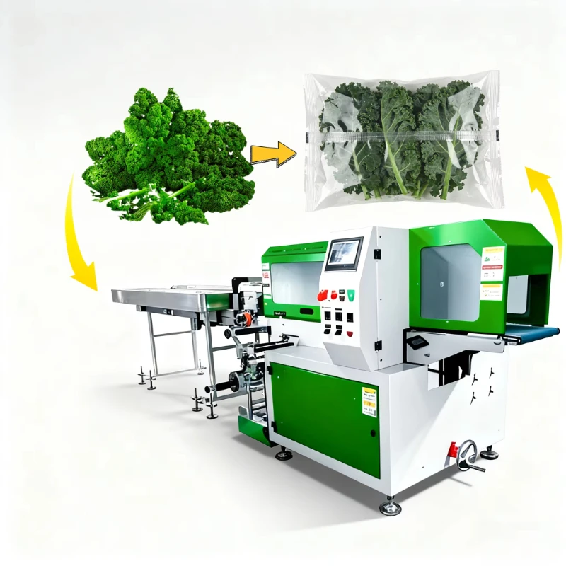 Customized Horizontal Servo Flow Pillow Packaging Machine Automatic Flow Wrapper for Fresh Vegetable Fruit Food Wrapping