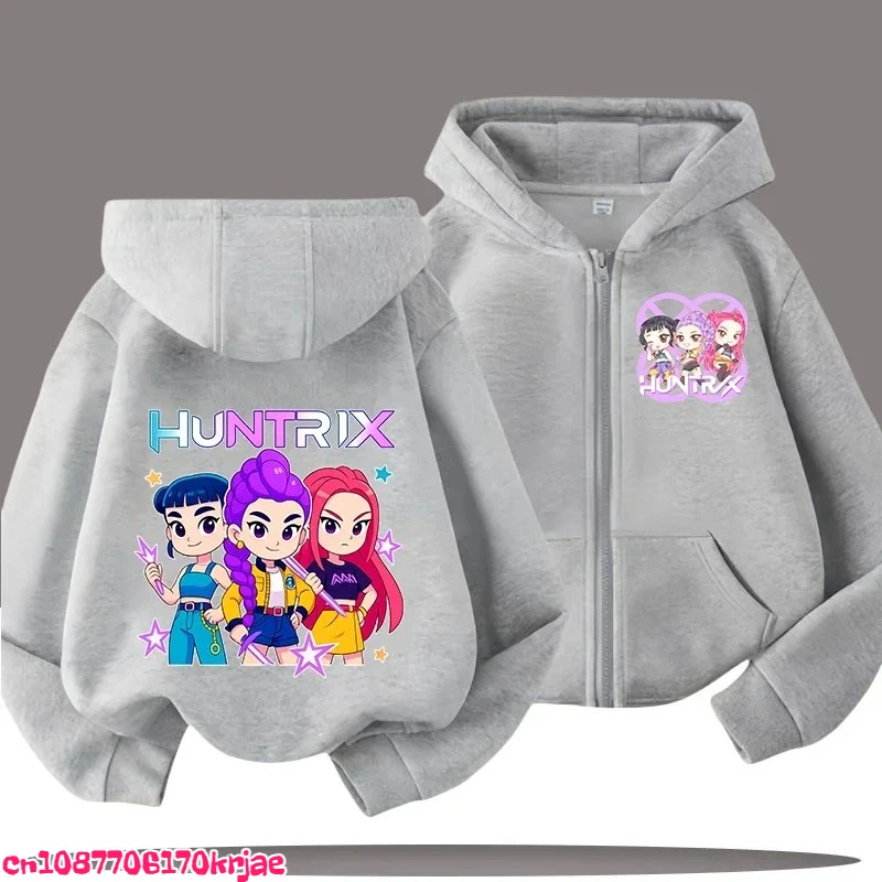 2026 جديد الصبي البلوز سستة هودي الطفل أعلى زمم بلوزات Saja بنين Kpop شيطان الصيادين هوديي ملابس الأطفال طفل فتاة #5