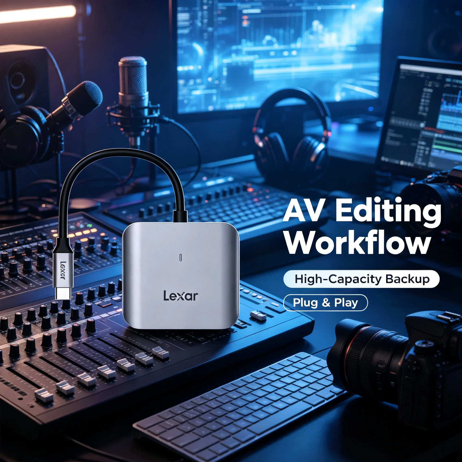 dslrミラーレスカメラ用メモリーカードリーダー。cfexpress-type-b、usb-32-gen-2、10gbps、type-c、cfeリーダー。8k-rawビデオ対応、ノートパソコン用。
