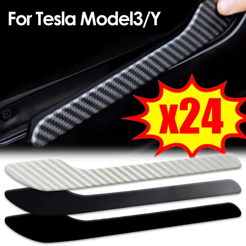 Car Door Handle Anti-scratch Sticker Car Styling Modification Auto Handlebar Anti-collision Protection Film for Tesla Model 3/Y