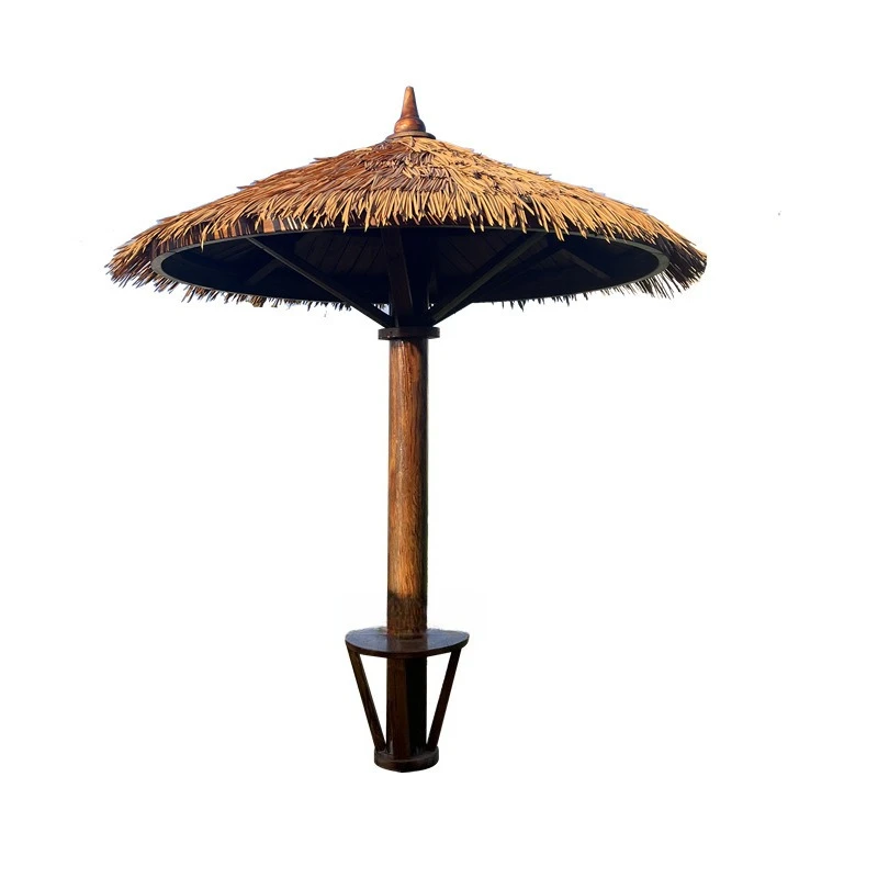 

Thatched umbrella Outdoor pavilion Courtyard Thatched pavilion Antiseptic wood awning Thatched shed Antique landscape pavilion