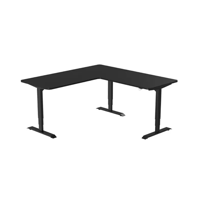 Load Capacity 1500N 3 Legs 90 Degree Electric Adjustable Height L-shaped Desk