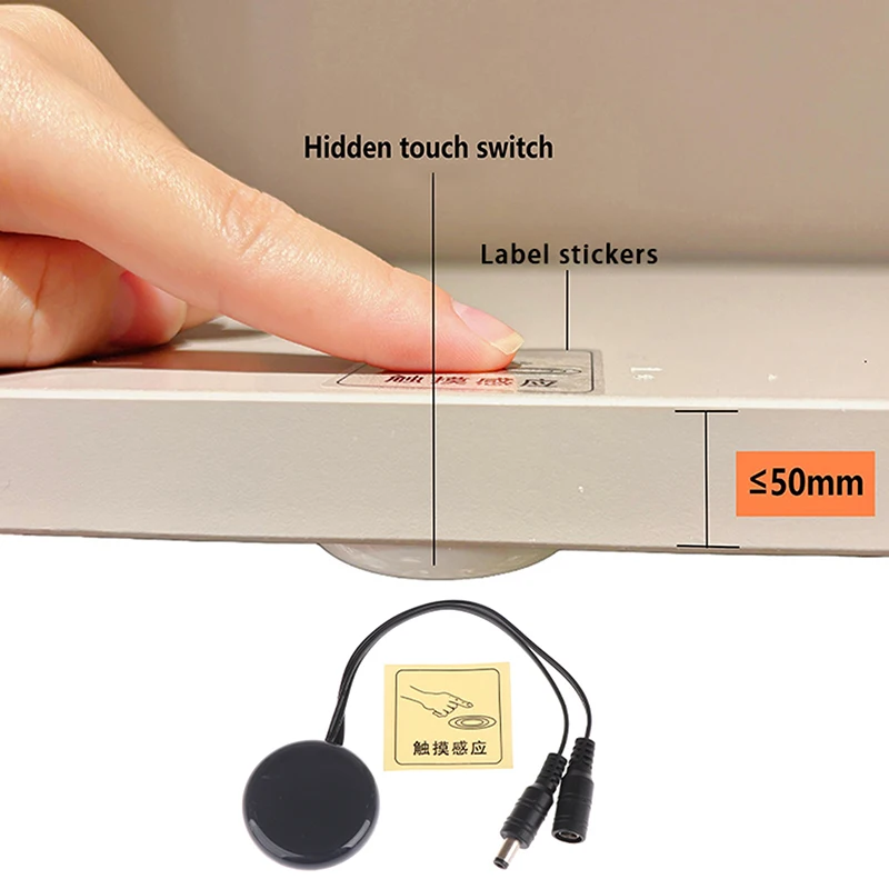 【QTG331】DC12V 24V LED Touch Sensor Dimmer Switch 5A 60W لوحة خشبية مفتاح سطح مخفي لشريط إضاءة LED