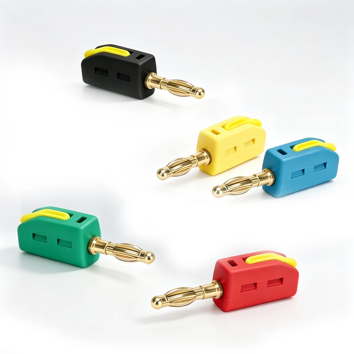 4mm Gold‑Plated Banana Plug Solder‑Free Quick‑Connect High‑Current Lantern‑Type Connector for Audio Speaker Wire Jack Terminal