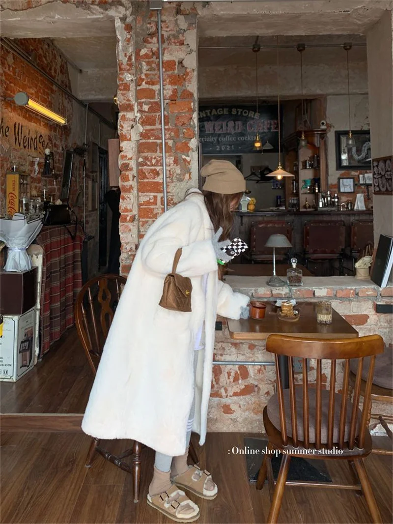 Autunno e inverno lungo imitazione pelliccia di visone cappotto invernale da donna protezione ambientale più capispalla in pelliccia di agnello