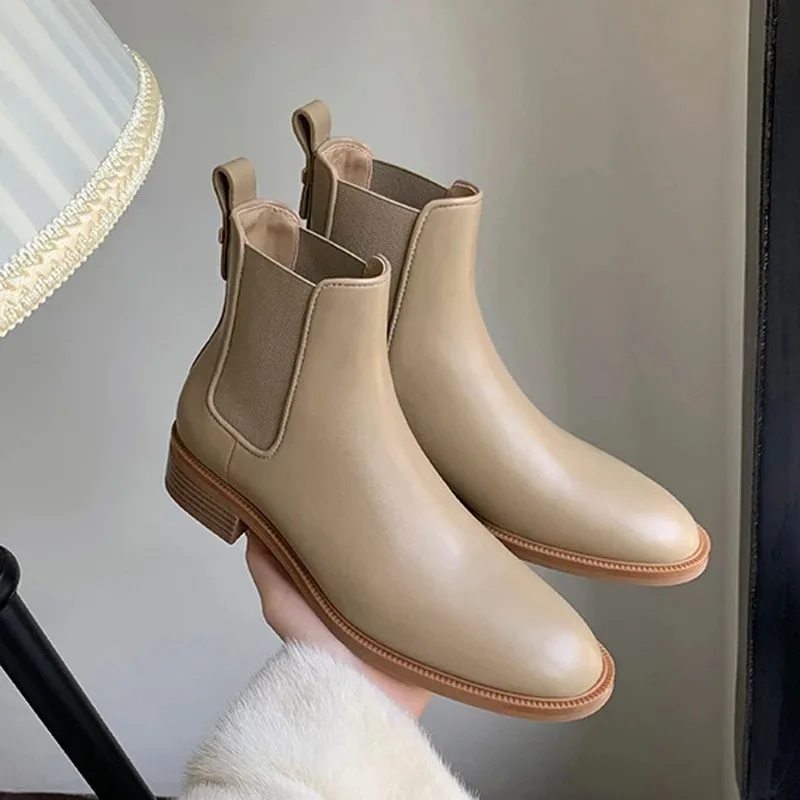 

Luxury Women Chelsea Boot Classic Genuine Leather Ankle Boots for Woman Exquisite Casual Shoe Fashion Designer Shoes Botas Mujer