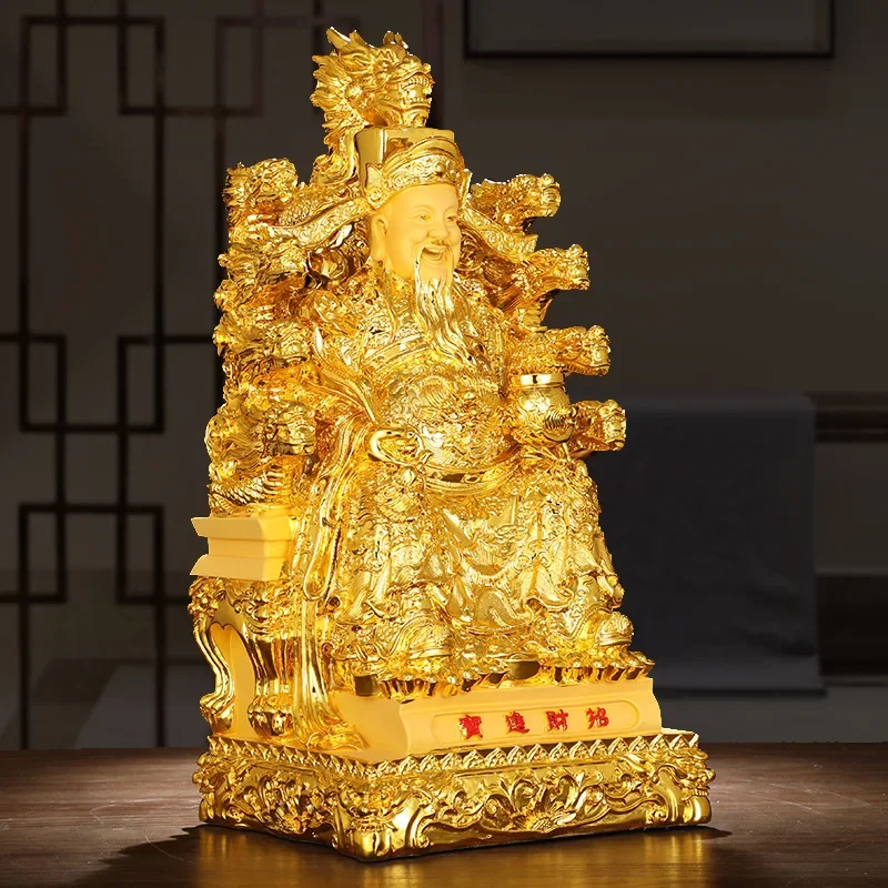 God of Fortune Ornaments Home Living Room Buddha Statue Inviting Wealth Into The Treasure Opening Decor