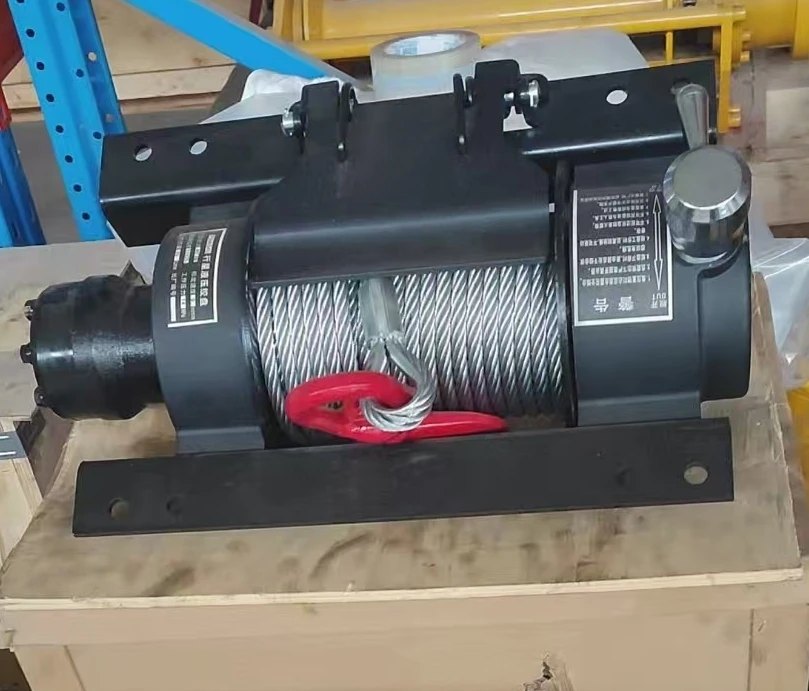 Vehicle-Mounted 30-Ton And 50-Ton Hydraulic Winches Steel Wire Rope 24V Semi-Trailer Tow Crane; For Trucks And Cranes