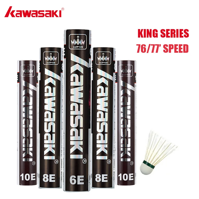 

Kawasaki shuttle badminton KING 8E/10E Badminton Feather Shuttlecock for Clubs & Training Racquet Sport Durable Badminton Balls