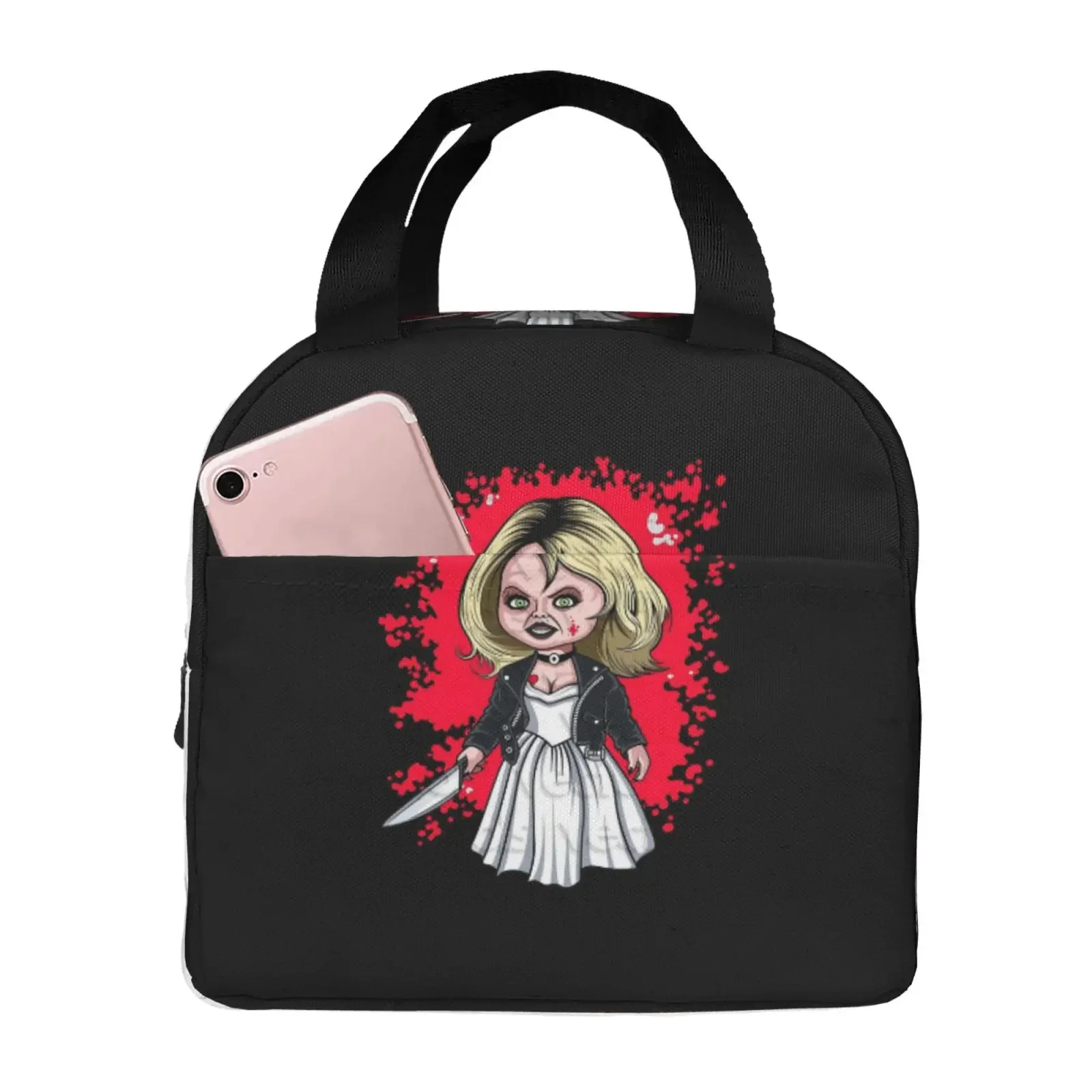 Trendy Bride Scary Tiffany Lunch Bags Insulated Bento Box Lunch Tote Leakproof Picnic Bags Thermal Bag For Woman Girl School