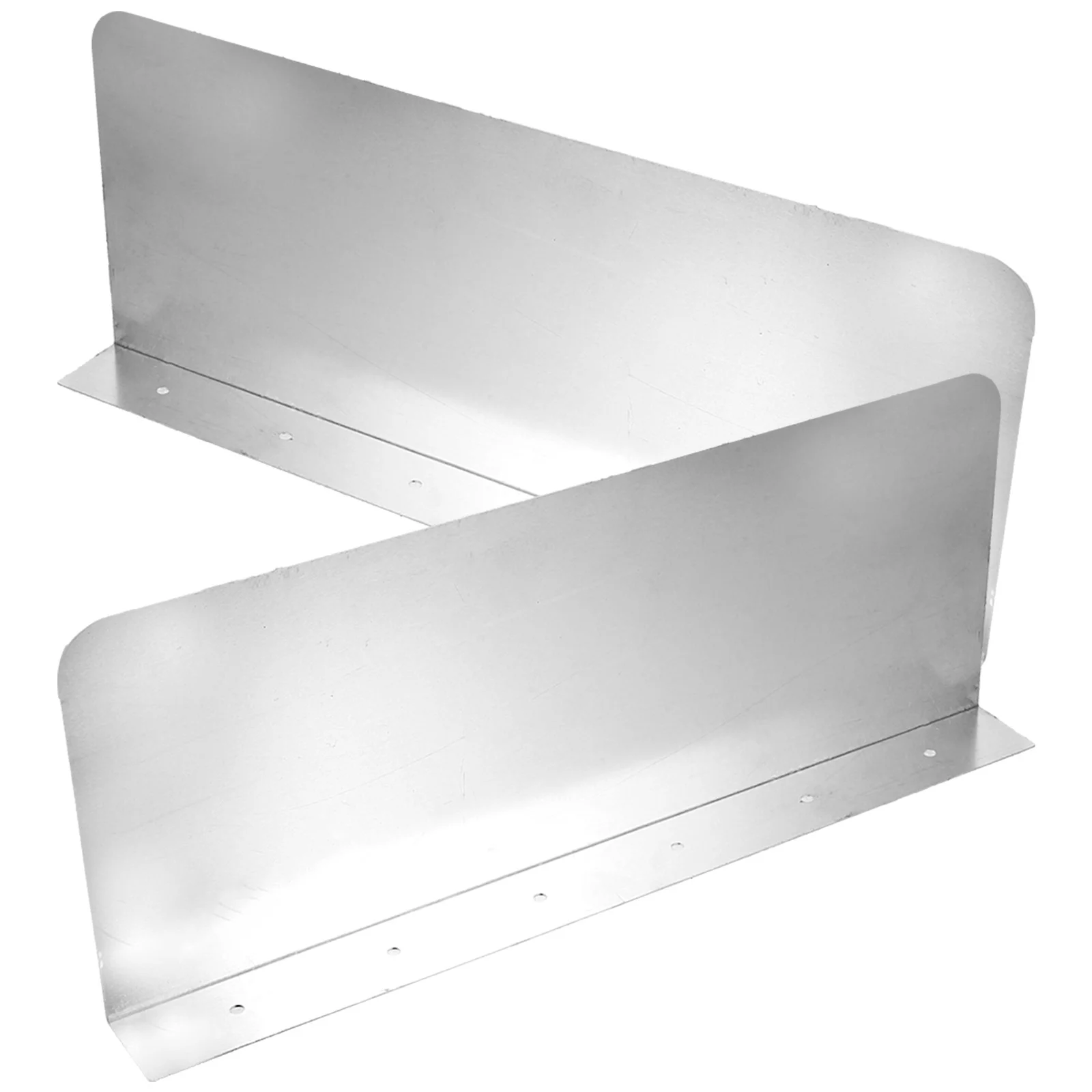 2 Pcs Splash Guard Sink Splashback Water Anti-splashing Kitchen Baffle Board Pack Silver