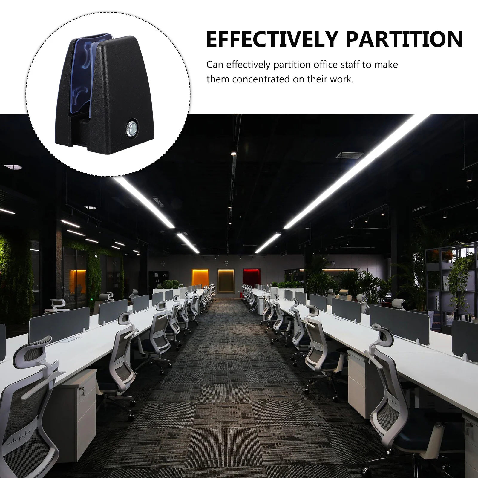 

4pcs Aluminum Alloy Desk Baffle Clamps Durable Non Fading Corrosion Resistant Sound Insulation Easy Install Hardware