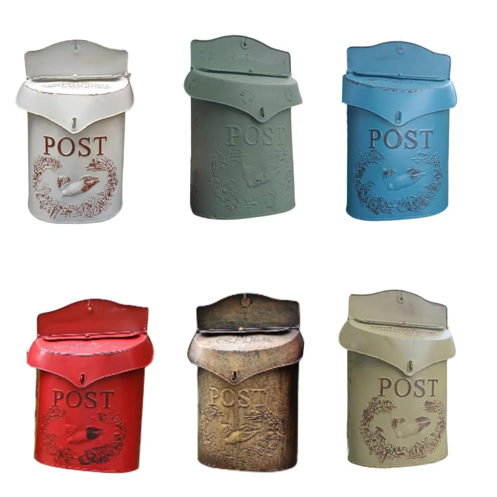 

Wall Mounted Mailbox Mail Drop Box Letter Slot Mailbox Post Magazines Box Shabby