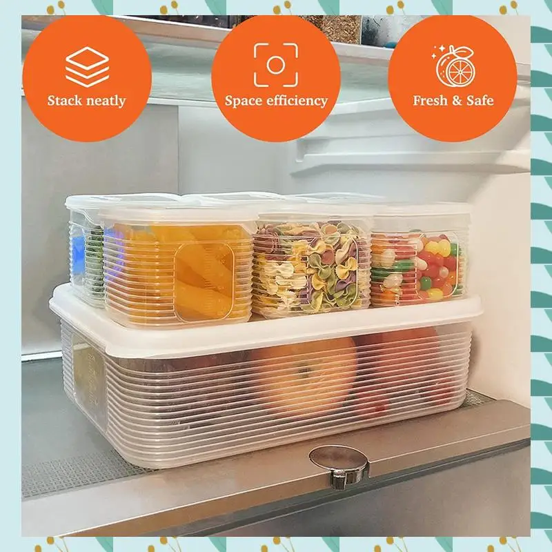 

A71P Food Storage Container With Lid Plastic Food Container For Storage Room Organization And Storage Can Be Reused.