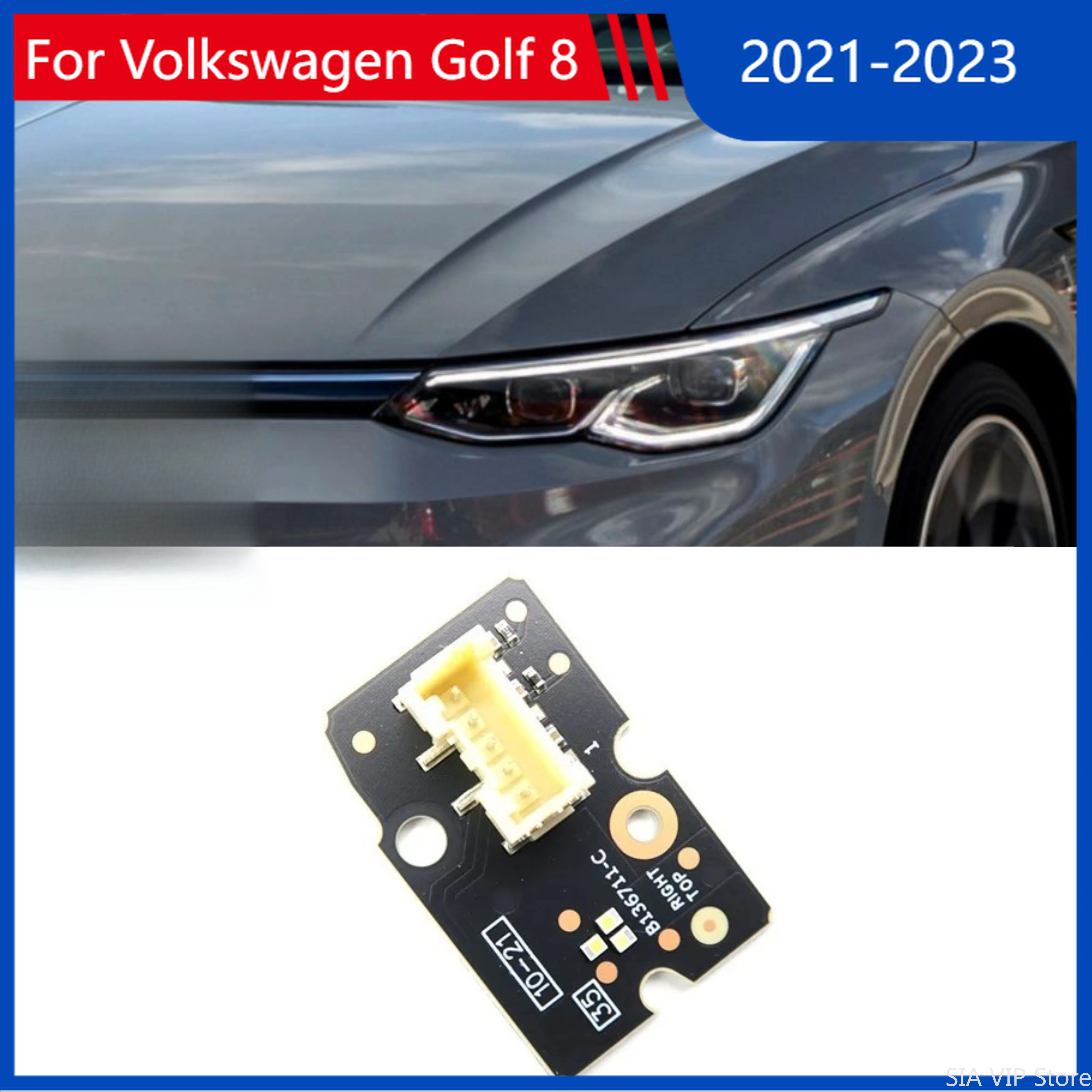 

White Light Angel Eye Chip For Volkswagen Golf 8 LOW 21-2023 Chip Daytime Running Light Car Headlight DRL CHIP Circuit Board