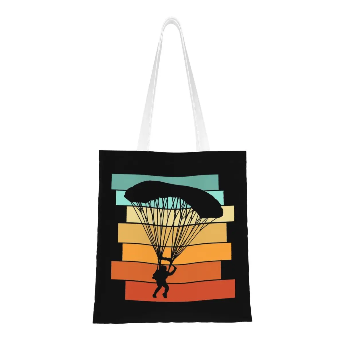 Paragliding Shopping Bags Women Canvas The Tote Bag Folding Women Shoulder Tote Travel Handbag
