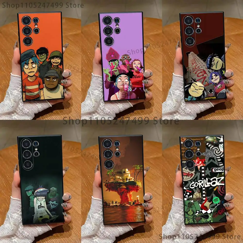 

band G-Gorillaz Phone Case For Samsung S 25,24,23,22,30,21,10,9,Ultra,Plus,Lite,FE,4,5 G Black Soft Case