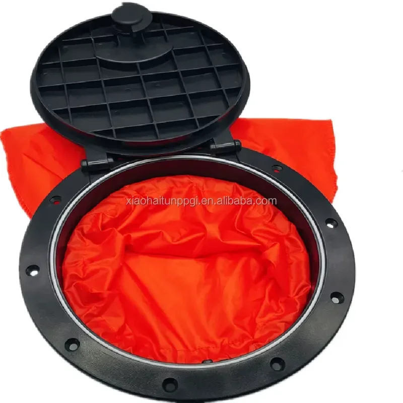 6 Inch Waterproof Plastic Deck Hatch Cover Marine Boat Hardware Red Bag Fishing Kayak Accessories Yacht Ship Inspection Port