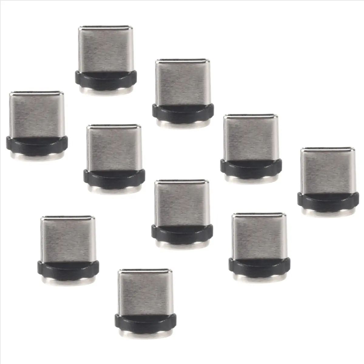 A77K 10PC/SET Round Magnetic Cable Plug 8 Pin Type-C Plugs Fast Charging Phone Magnet Charger Plug