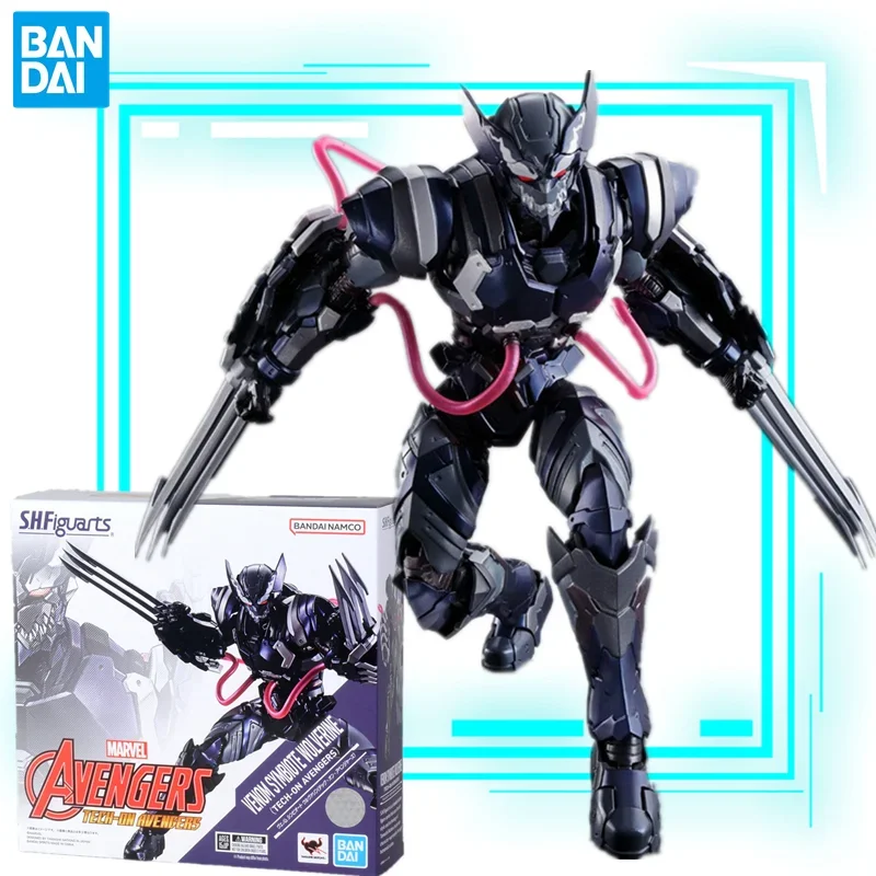 

In Stock Bandai Original S.H.Figuarts SHF Venom Symbiote Wolverine Anime Figure Model Collecile Action Toys Best Gift