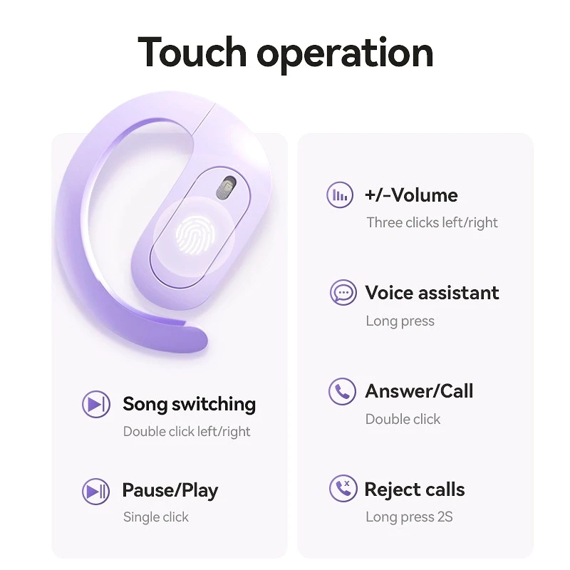 مروحة صغيرة شعبية جديدة M112، سماعات بلوتوث OWS مفتوحة معلقة للأذن سماعات بلوتوث لاسلكية #3