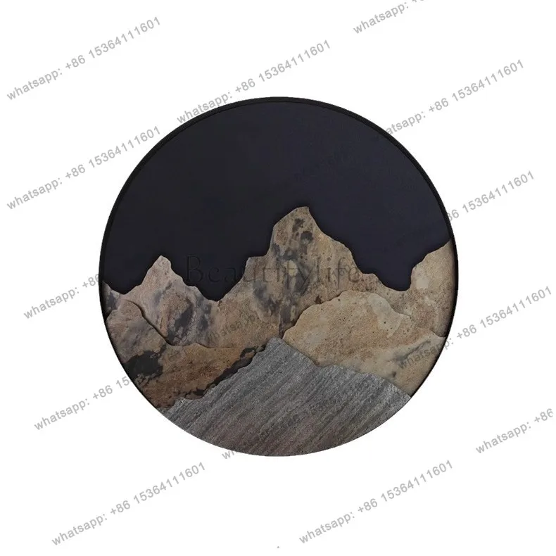 Outdoor waterproof rock slab landscape mural lamp circular decorative yard landscape