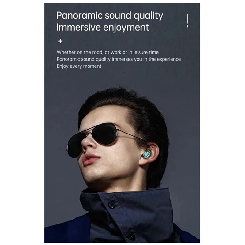 Bluetooth Clock Wireless Bluetooth Clock Display Noise Reduction Low Latency TWS Bluetooth Headset For Mobile Gaming Computer