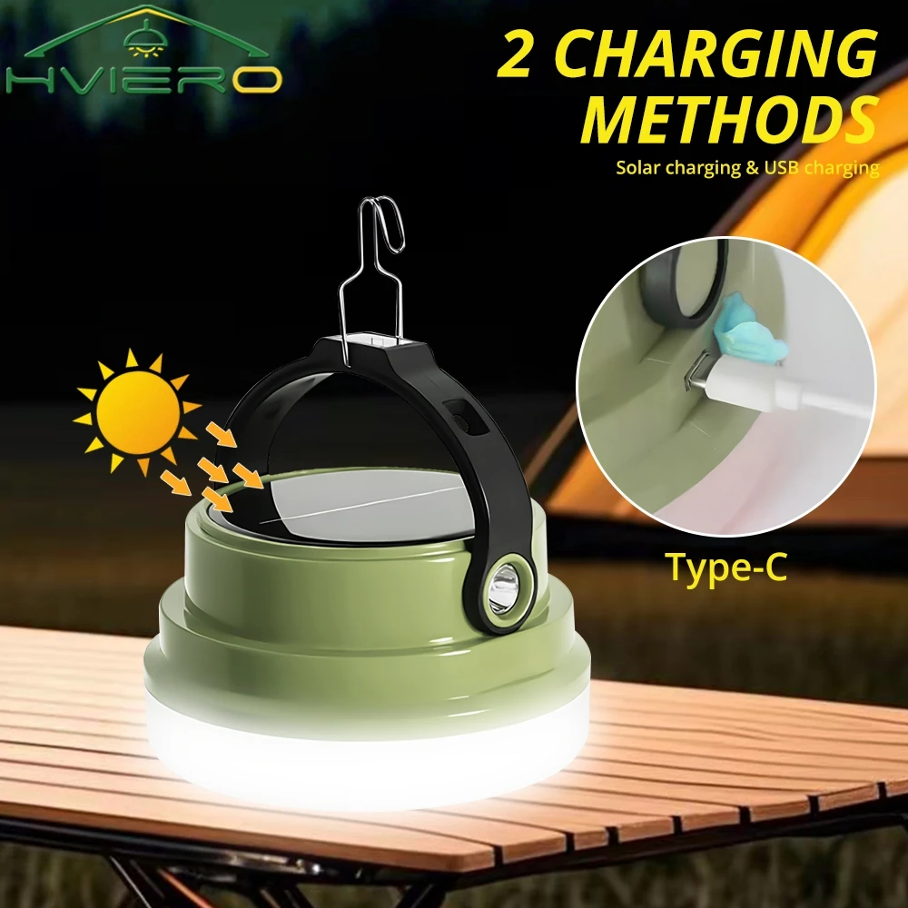 

Solar Handheld Charging Lamp Outdoor Camping Bbq Tent Magnetic Emergency Light Flashlight Compact Portable Usb Rechargeable Gear