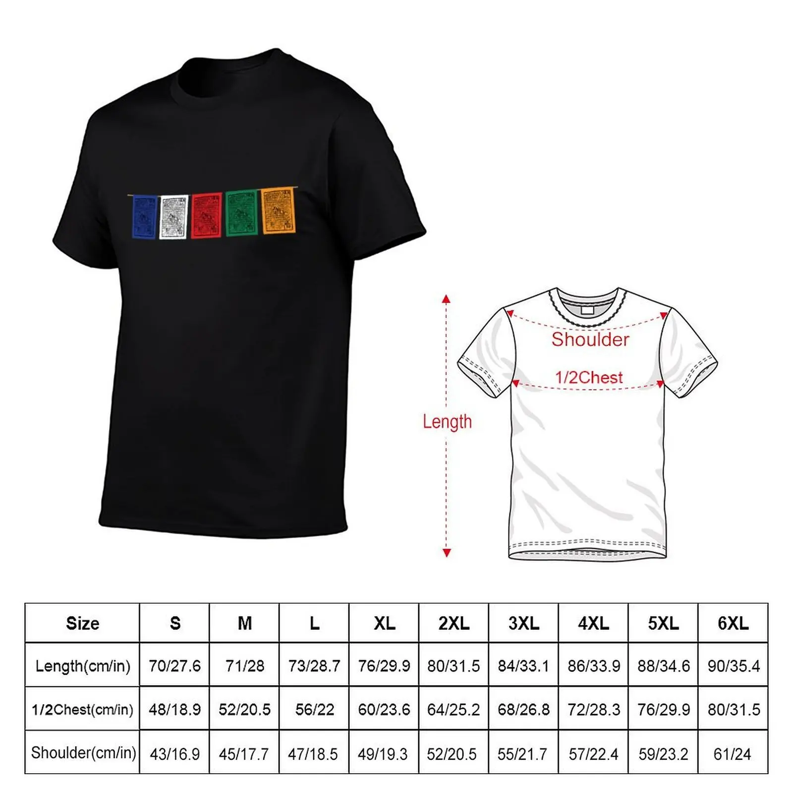 PRAYER FLAGS T-Shirt man t shirt cotton high quality t shirt man cotton man t shirt designer T-shirt