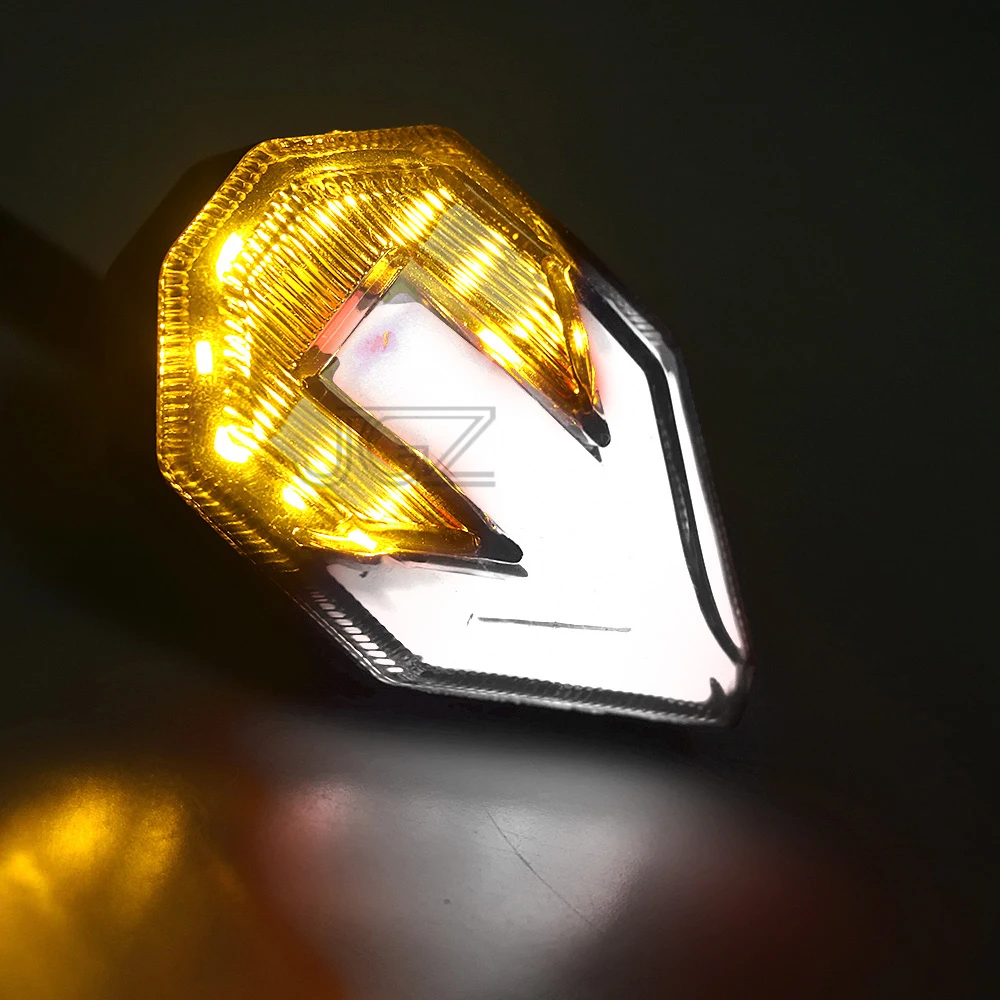 Pair 12V Motorcycle Arrow LED Flashing Turn Signal Lights Motorbike Indicators Blinker Lamp Universal for KTM Honda Kawasaki BMW