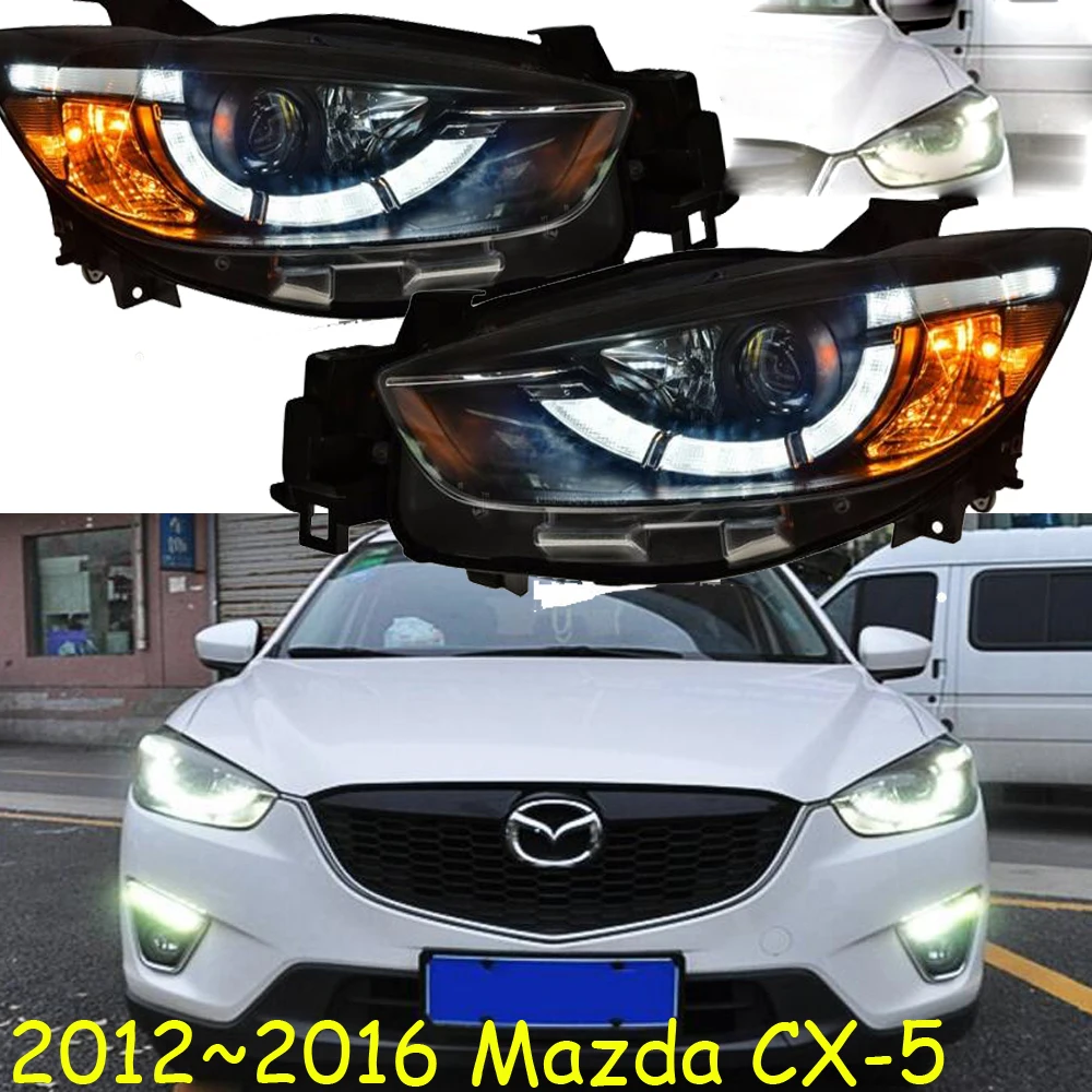1set car bumper CX5 head lamp for Mazda CX-5 Headlight 2012~2016y CX 5 CX-5 Headlights Bi-Xenon HeadLamp LED Taillight