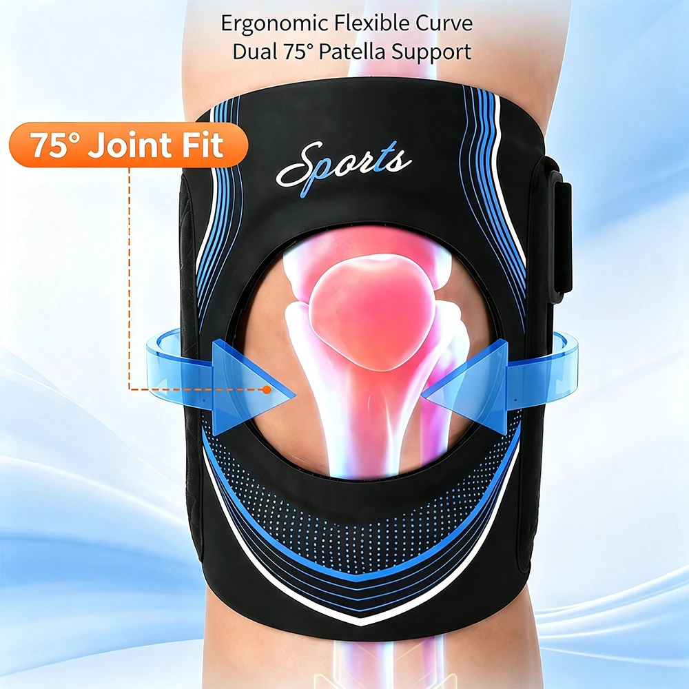 1-2Pcs Patella Tendon Support Knee Brace Adjustable Knee Strap with Shock-Absorbing Gel Pad for Sports Running Basketball Soccer