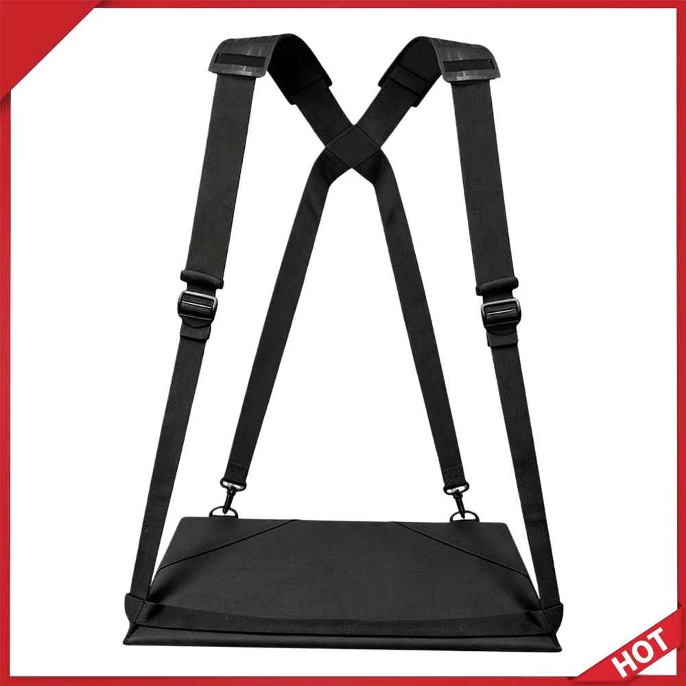 Portable Laptop Shoulder Strap Walking Stand Hands-Free Ergonomic Harness Oxford Cloth Tray 16 Inch Compatible