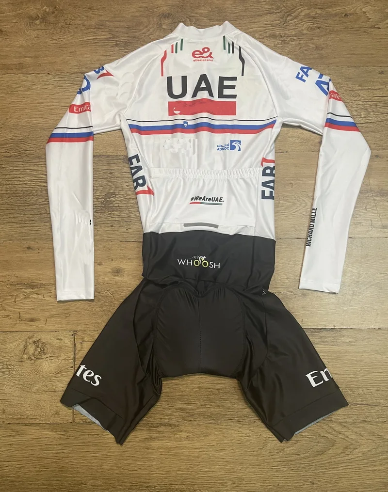 LASER CUT Skinsuit 2024 UAE TEAM SLOVENIA Bodysuit LONG SLEEVE Cycling Jersey Bike Bicycle Clothing Maillot Ropa Ciclismo