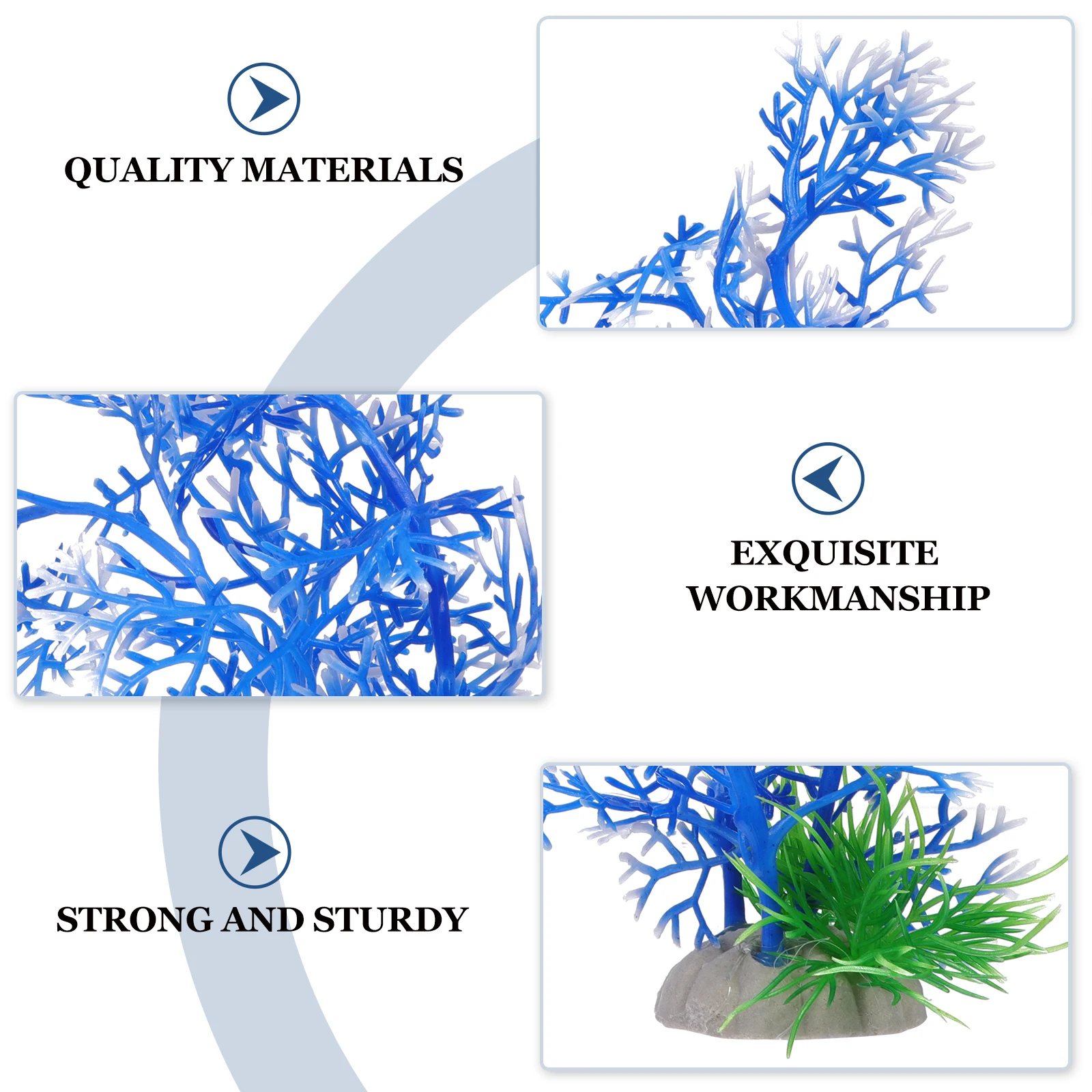 

5pcs Artificial Water Plants Plastic Vivid Aquarium Fish Tank Landscape Grass Home Ornaments Environmental Safe Pet