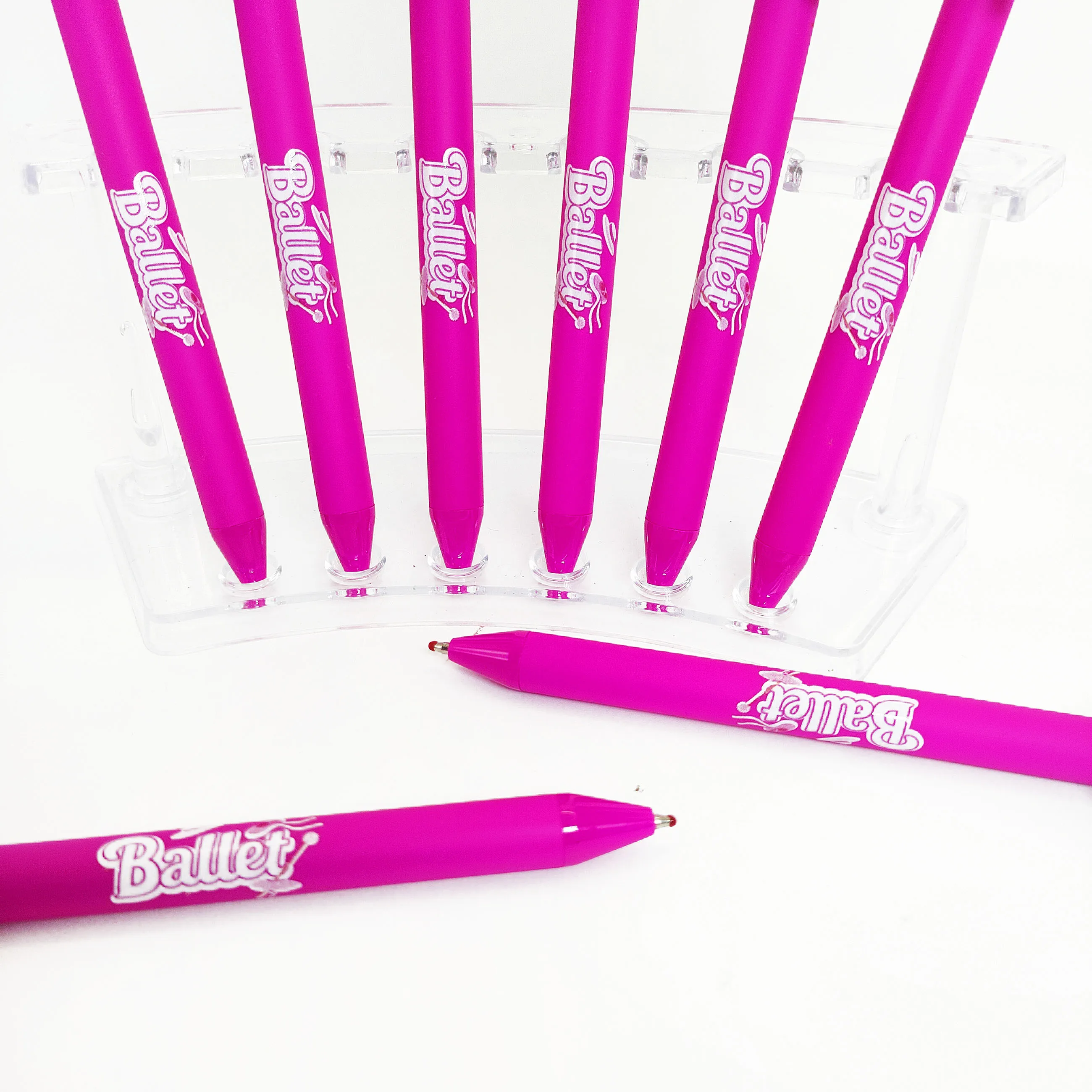 

14/24PCS rose red ballet ballpoint pens are suitable for student learning stationery, such as gift giving, office, and study.