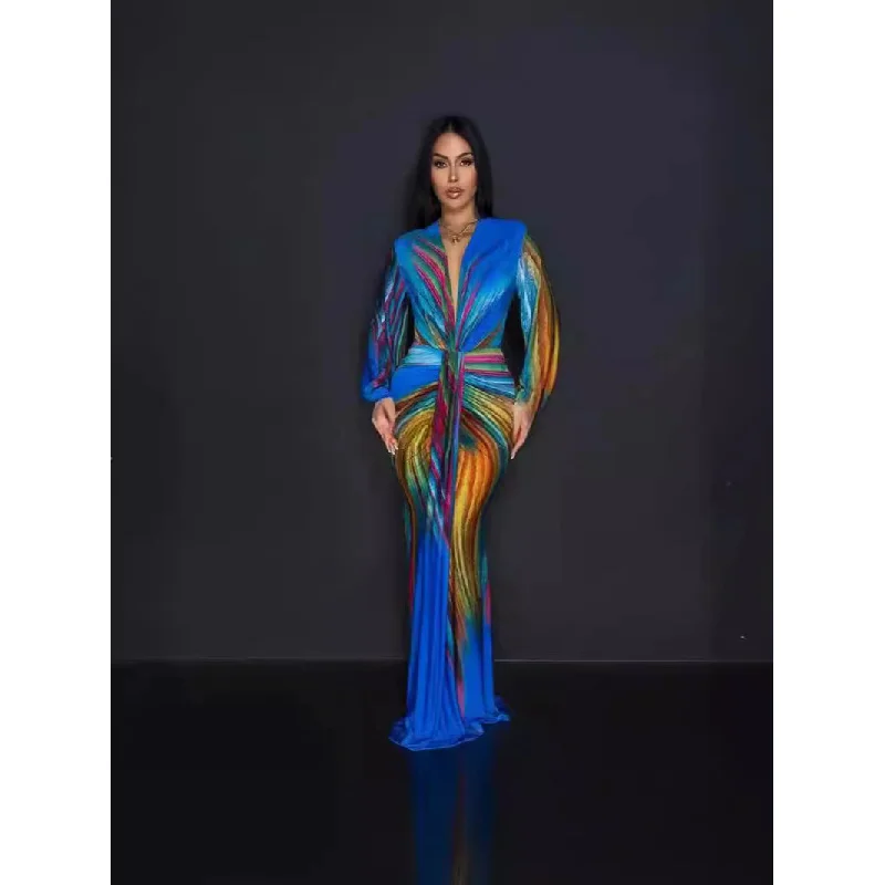 Robe tube colorée pour femmes, vêtements européens et jeunesse, grande taille, printemps et été, aught-Dye Off-Initiated, 2024