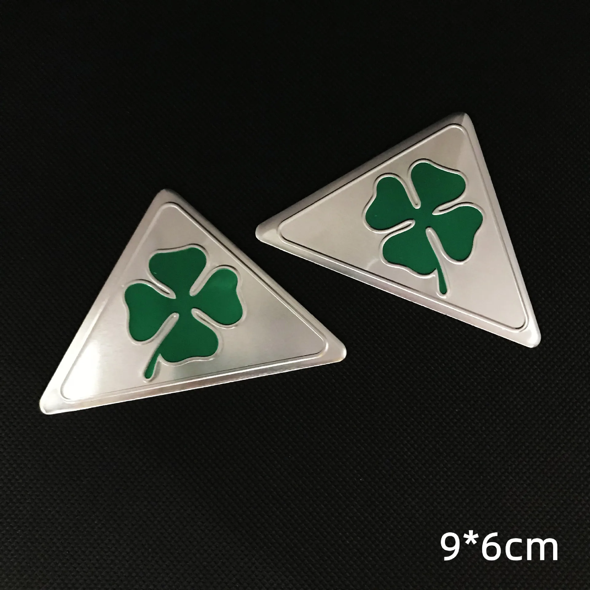 Lucky Four Leaf Clover Car Emblem Badge Aluminum Alloy Decal Sticker Auto Decoration Accessories