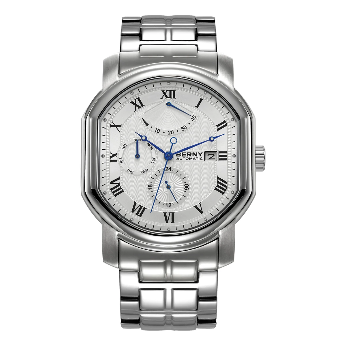 BERNY Männer Mechanische Uhr Miyota Movt Automatische Armbanduhr Luxus Marke Männliche Uhr Sapphire Self Winding Herren Uhr Wasserdicht 4