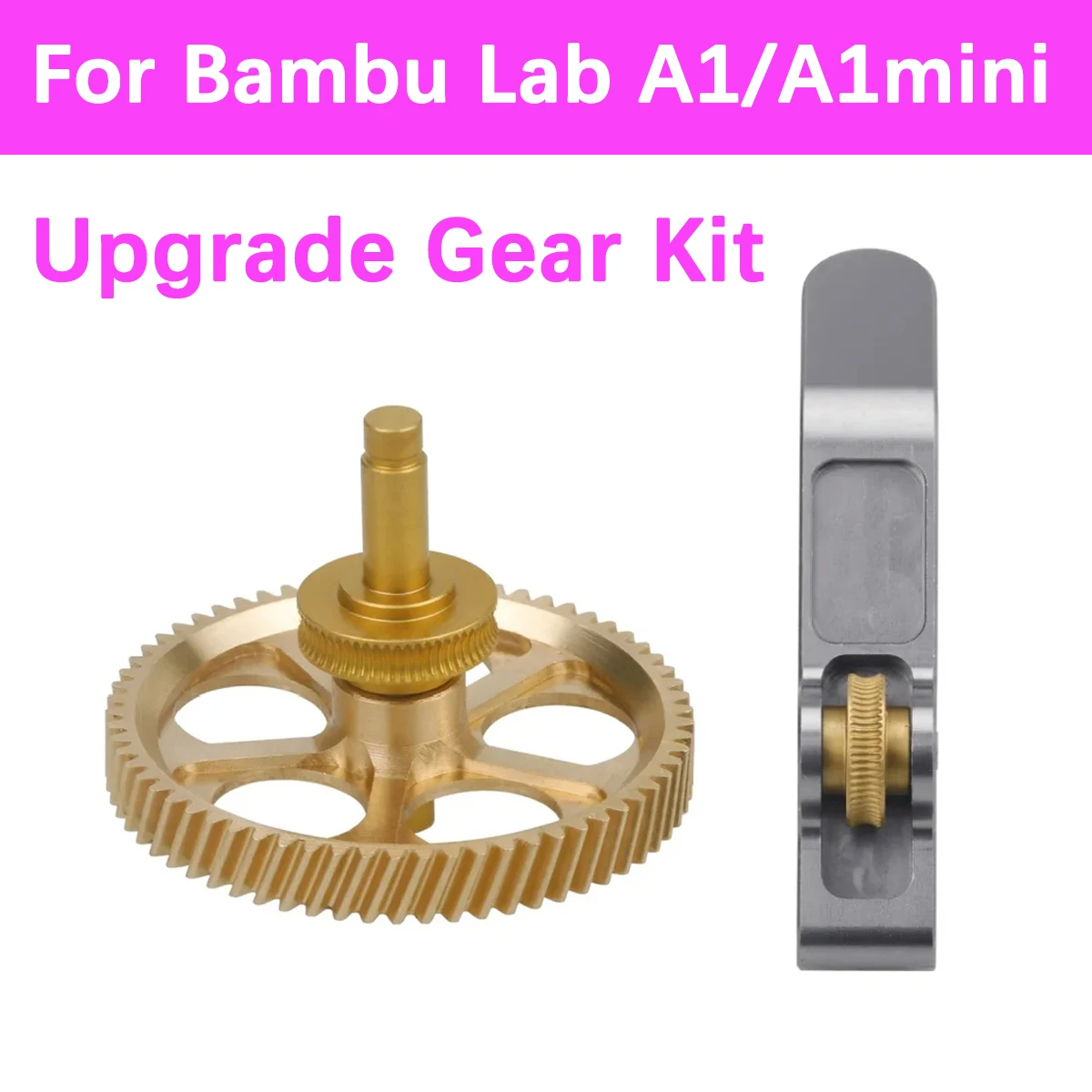 

Модернизированные цельнометаллические шестерни экструдера для Bambu Lab A1/A1mini, когтевая шестерня RNC, закаленная сталь с нано покрытием, винтовая шестерня, износостойкая