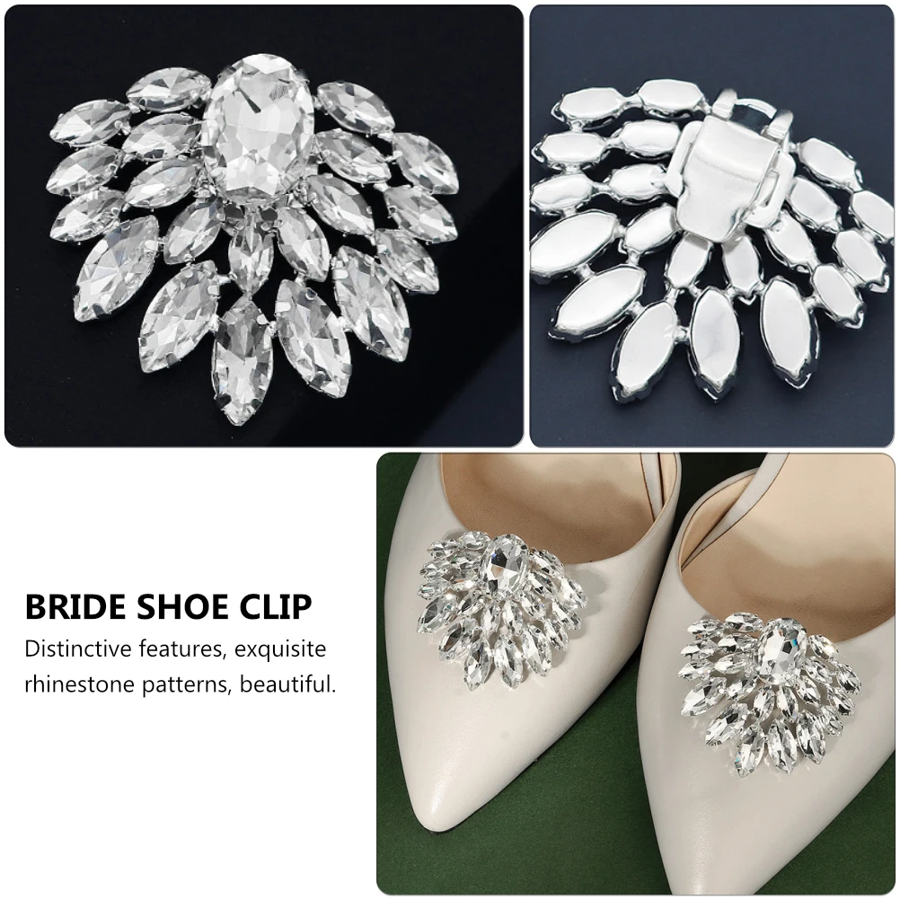 

Shoe Buckle Accessories High Quality Rhinestone Decor Clips for Wedding Banquet Dress Sandals Heels Jewelry charms Shoe