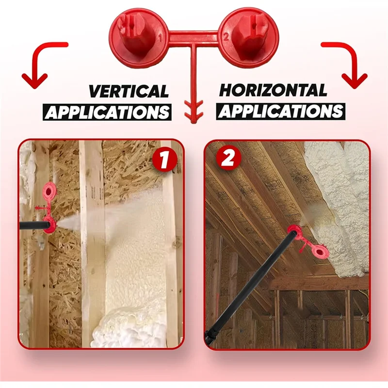 A98E-For Foaming Agent- Precision For Vertical& Ceiling Coverage, 12Pcs Red Nozzle Set Included