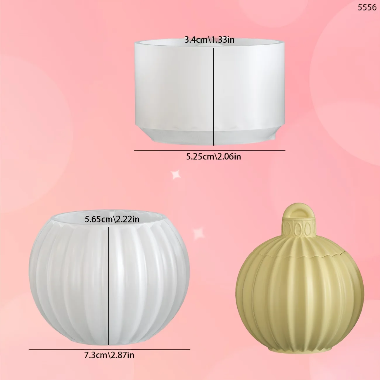 

Силиконовая форма 3D «Популярный полосатый колокольчик» для хранения, DIY, для ароматических свечей, гипсовых изделий, декоративных подсвечников, подарок для дома