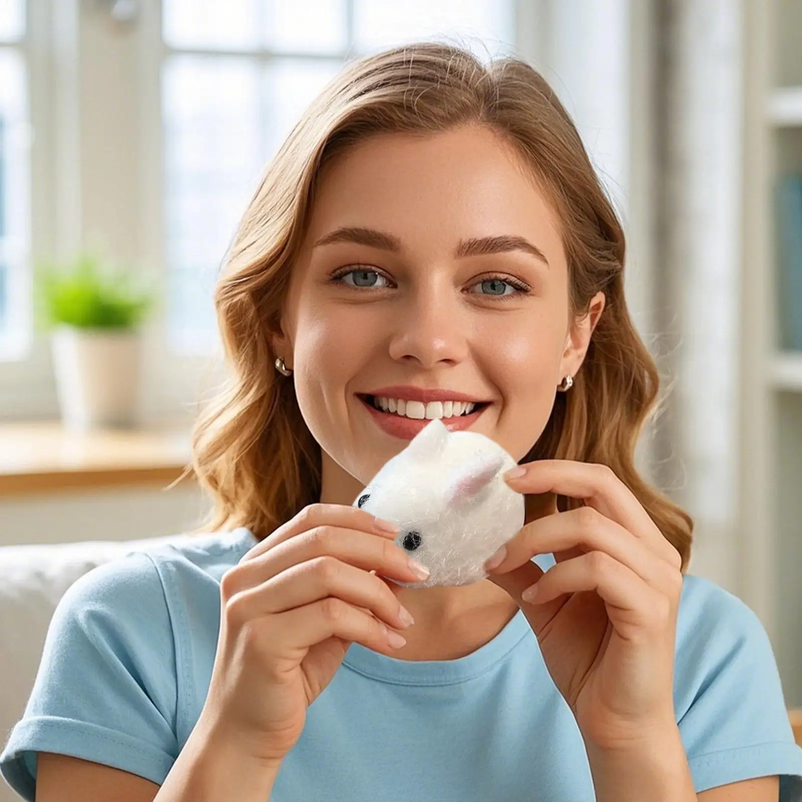 Giocattolo sensoriale coniglietto a rimbalzo lento Fidget Simpatico coniglietto da spremere Accessori antistress per bambini e adulti Giocattolo sensoriale morbido per