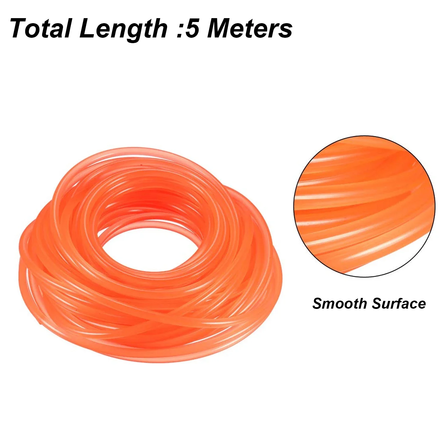 5M Polyurethane Round Smooth Surface PU Urethane Belt for Drive Transmission Meltable Cord 2/3/4/5/6/7/8/9/10/12/15mm Diameters